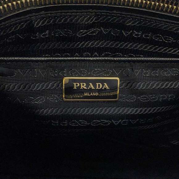 Prada Handbag Saffiano Logo 2way Black - Picture 12 of 12